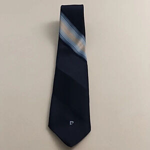 Vintage Pierre Cardin Tie Navy, Light Blue, Tan